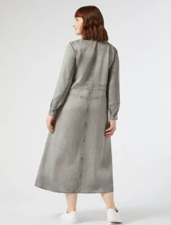 Abito chemisier in raso