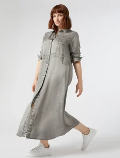 Abito chemisier in raso