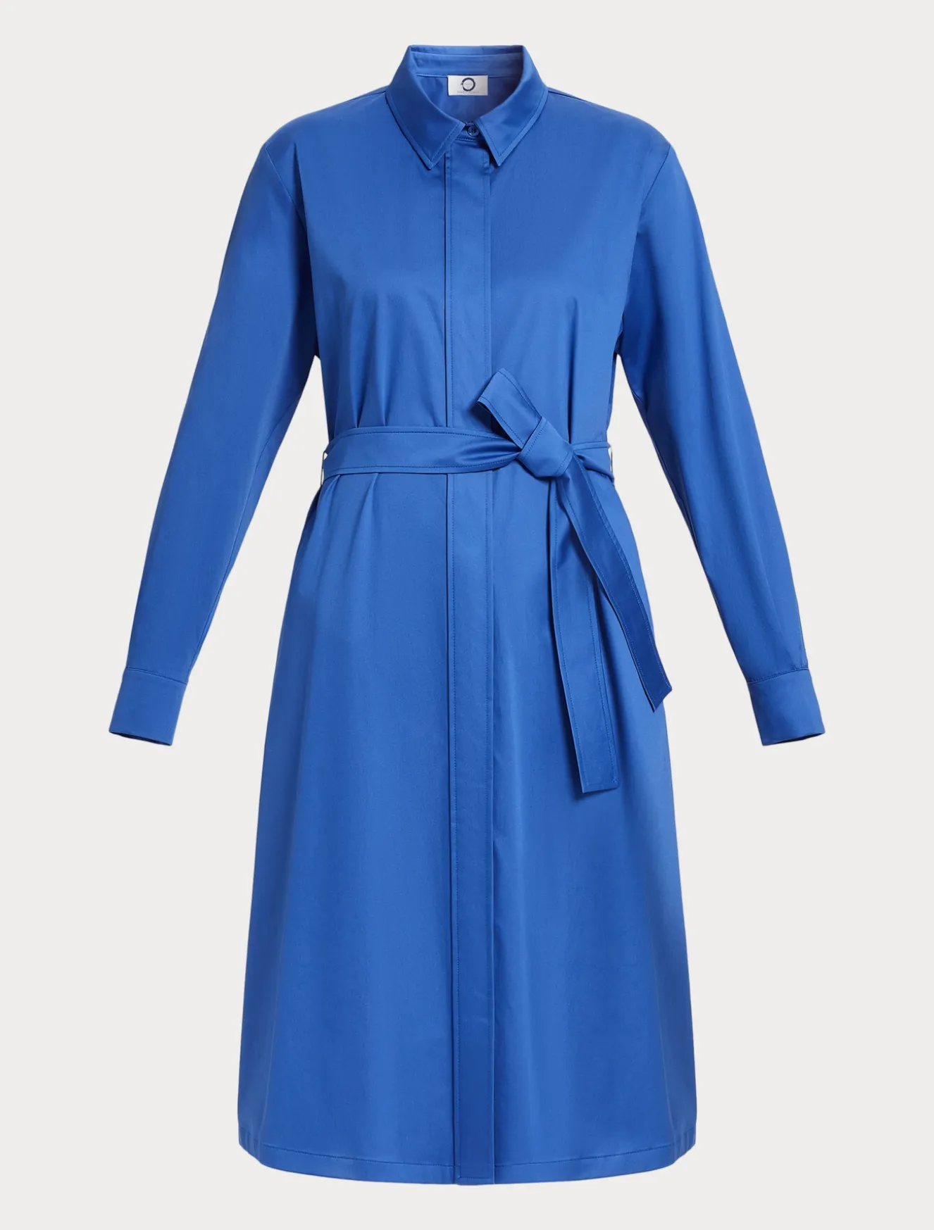 Abito chemisier in raso stretch