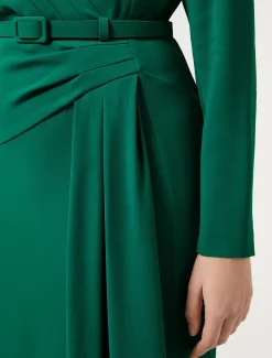 Abito in cady con drappeggio