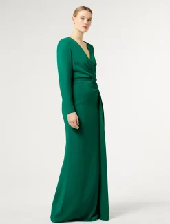 Abito in cady con drappeggio