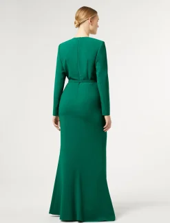 Abito in cady con drappeggio