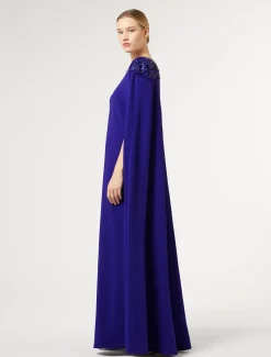 Abito in cady con ricamo