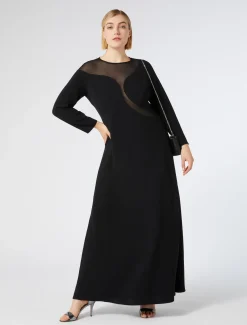 Abito in cady con tulle