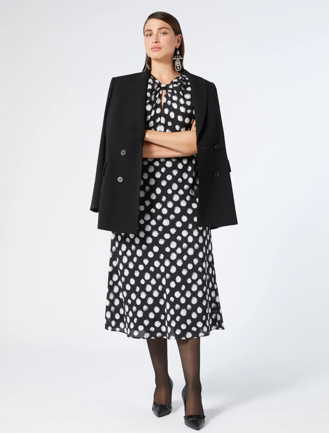 Abito in crêpe de Chine di seta