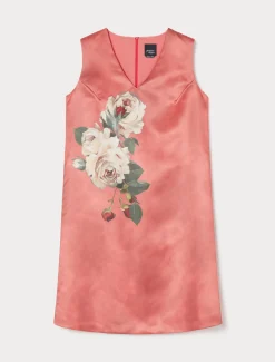 Abito in duchesse con stampa