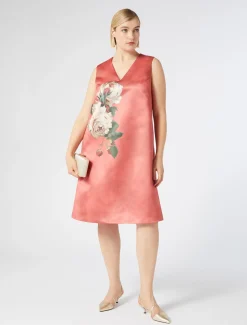 Abito in duchesse con stampa