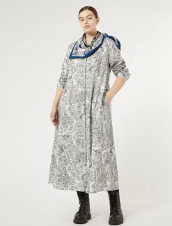 Abito in lungo in popeline stampato