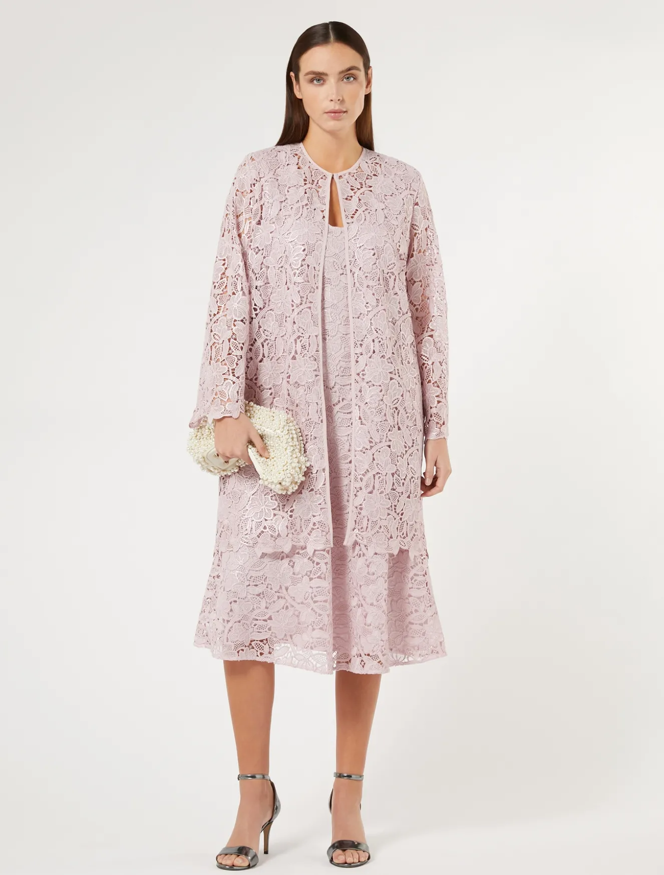 Abito in pizzo laminato