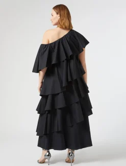 Abito in popeline a balze