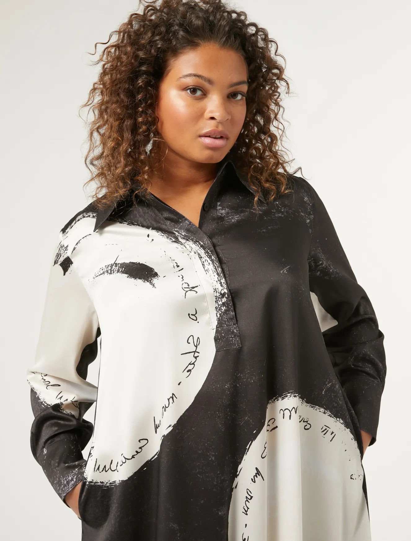 Abito in twill stampato