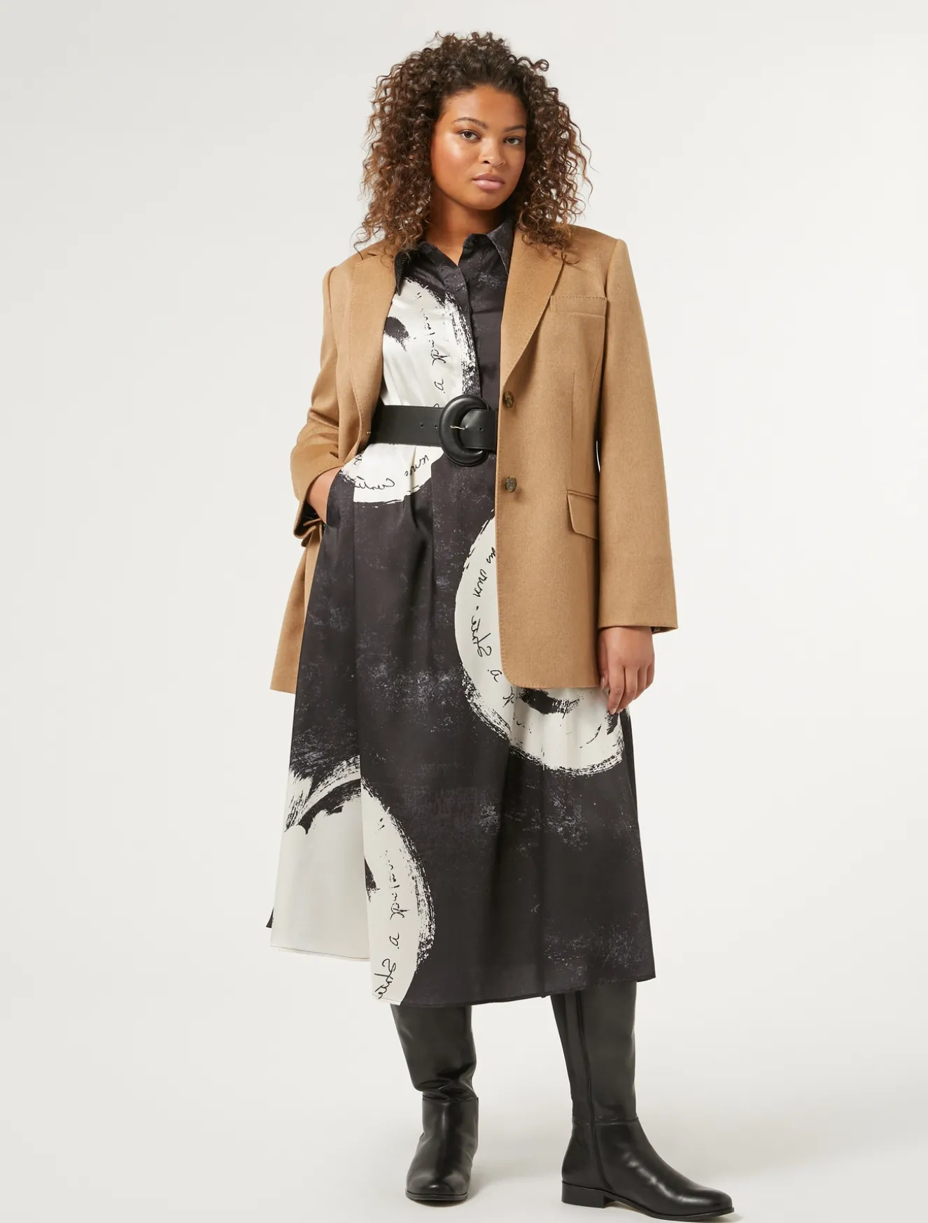 Abito in twill stampato