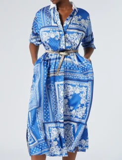 Abito in twill stampato