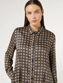 Abito in twill stampato