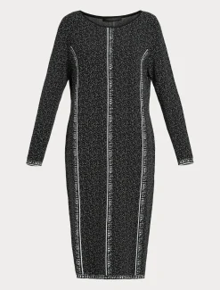 Abito in viscosa jacquard