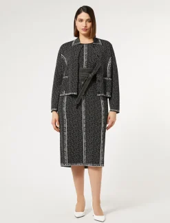 Abito in viscosa jacquard