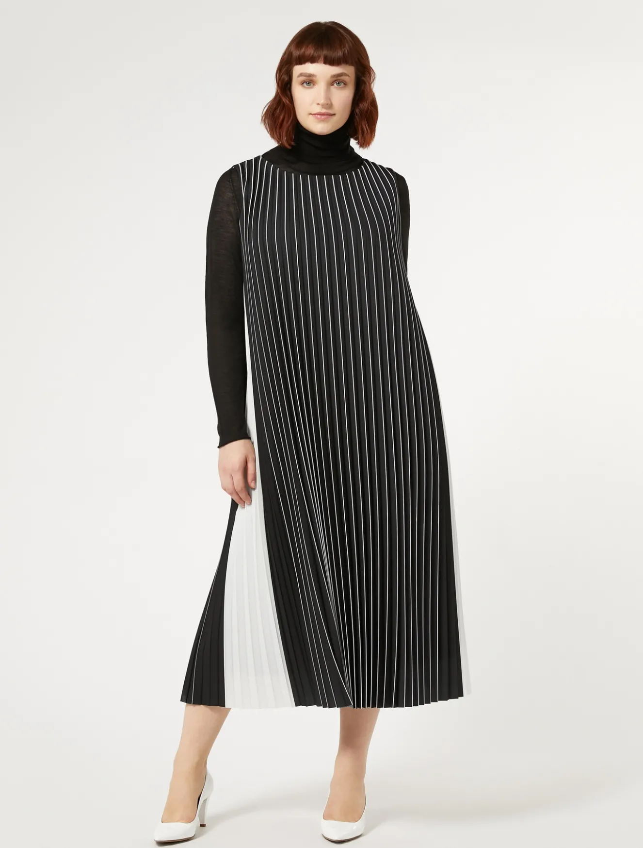 Abito lungo a plissé soleil