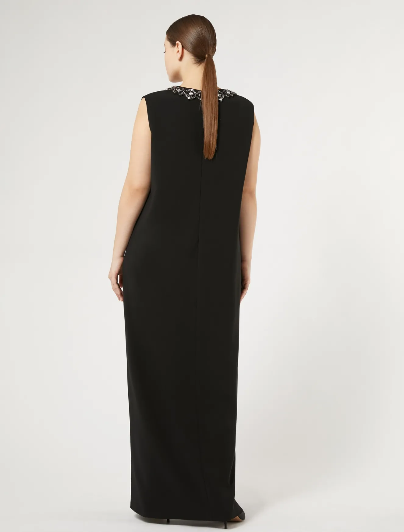 Abito lungo in cady triacetato