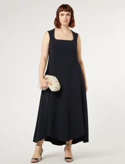 Abito lungo in cady triacetato