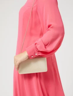 Abito lungo in crêpe georgette