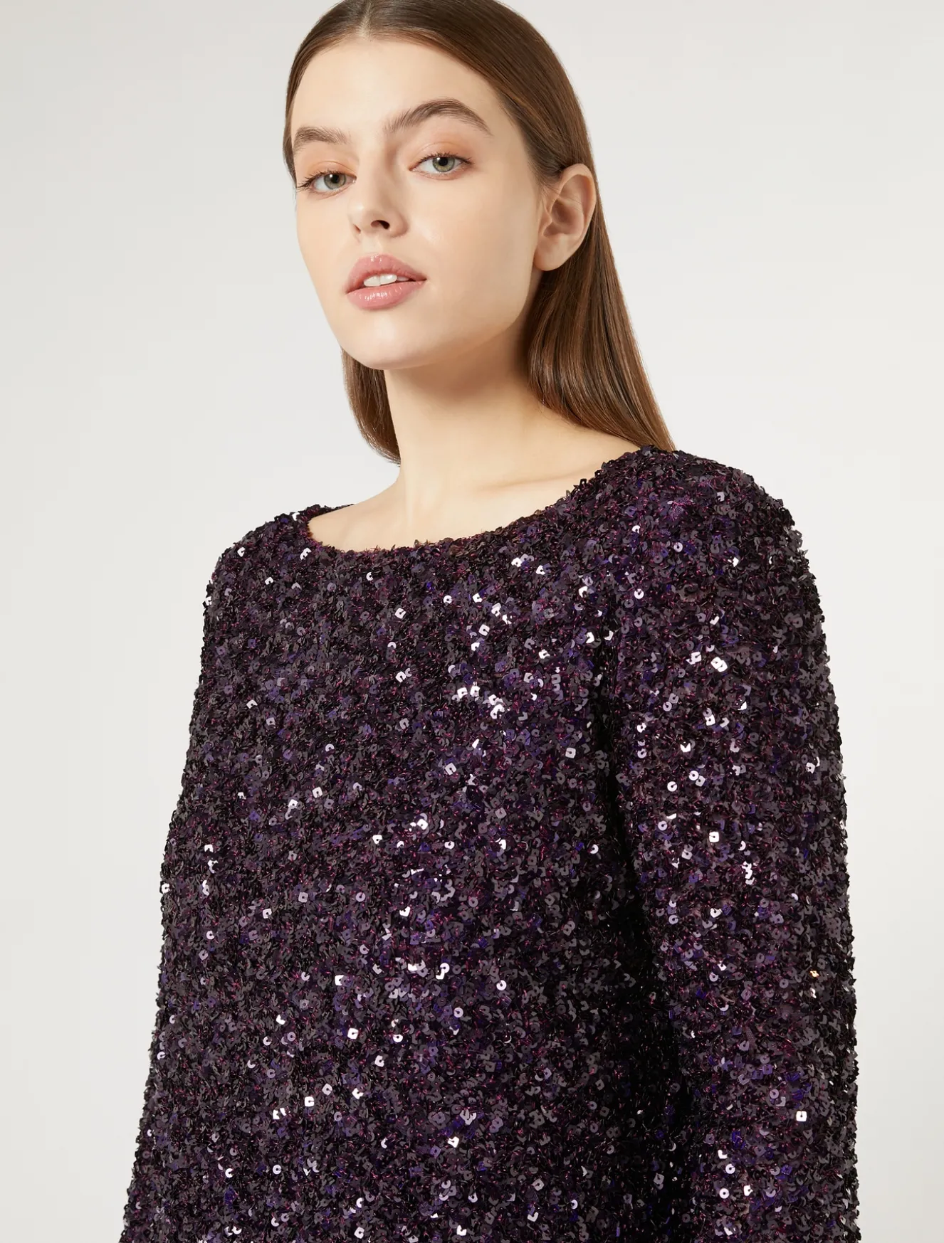 Abito lungo in full paillettes