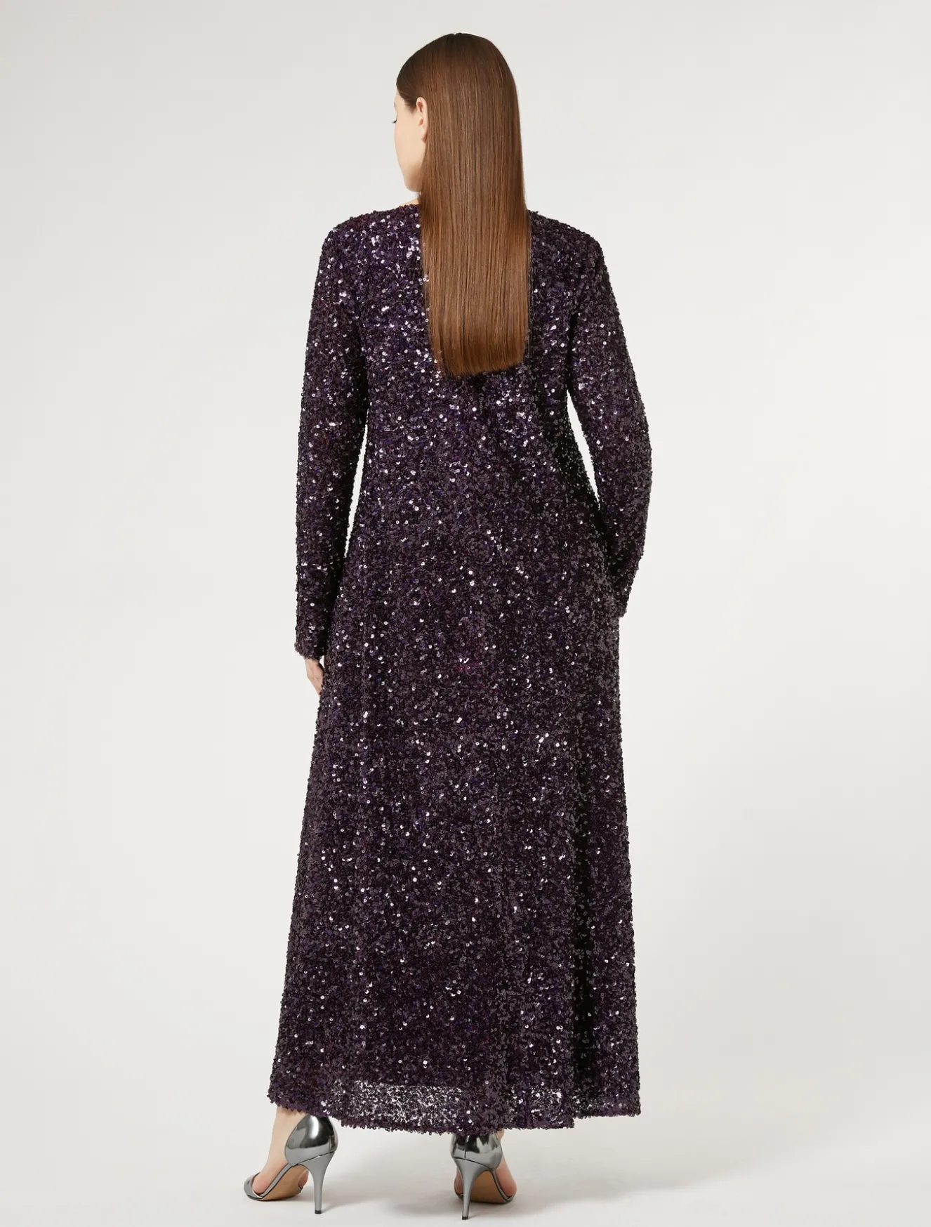 Abito lungo in full paillettes