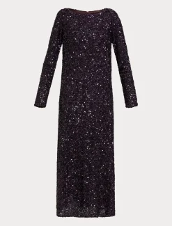 Abito lungo in full paillettes