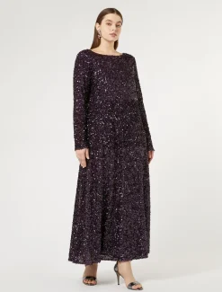 Abito lungo in full paillettes