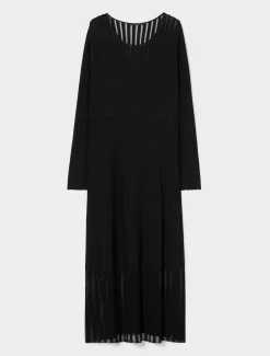 Abito lungo in viscosa a coste