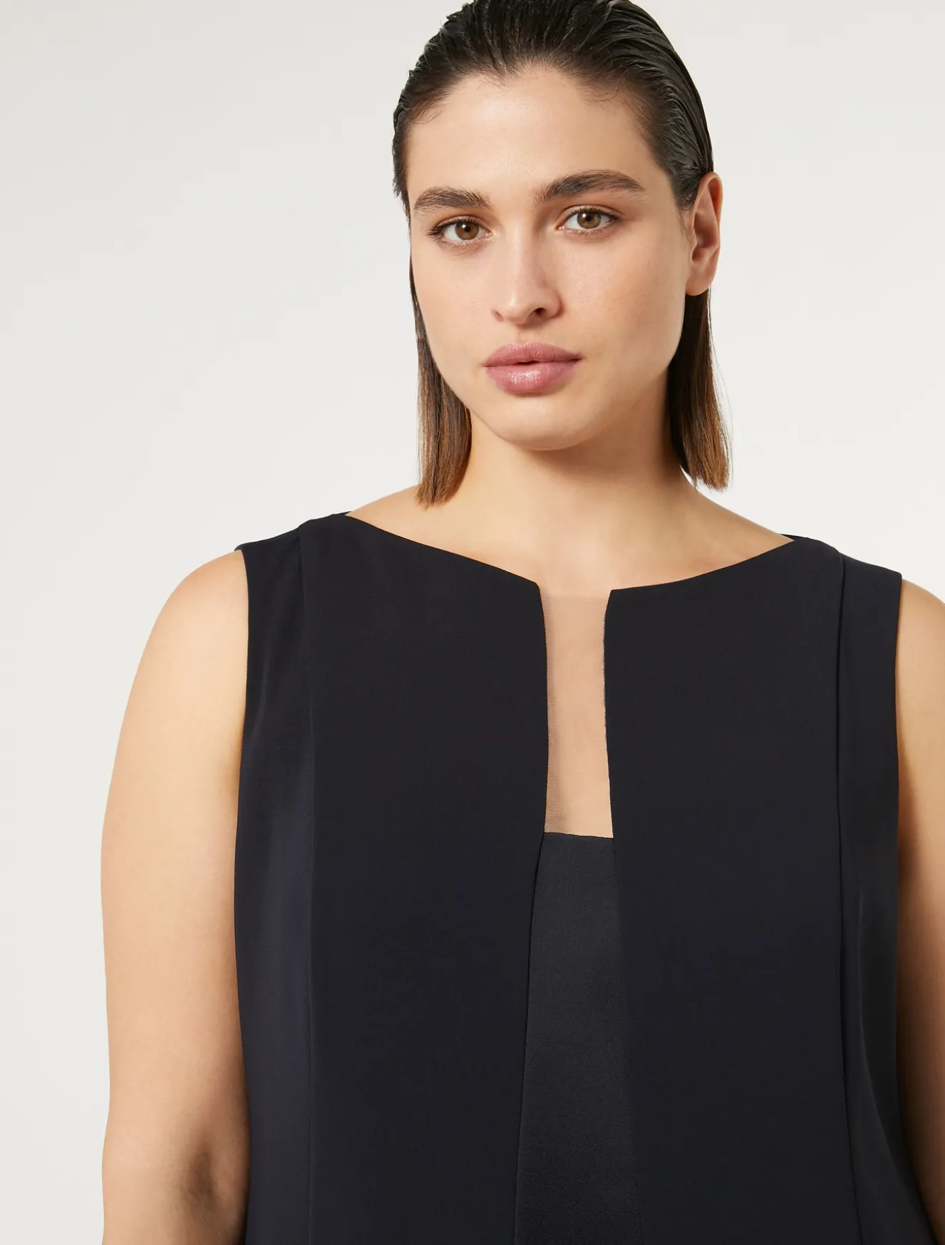 Abito midi in crêpe triacetato