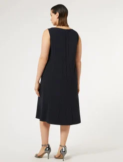 Abito midi in crêpe triacetato