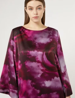 Abito over in raso di seta