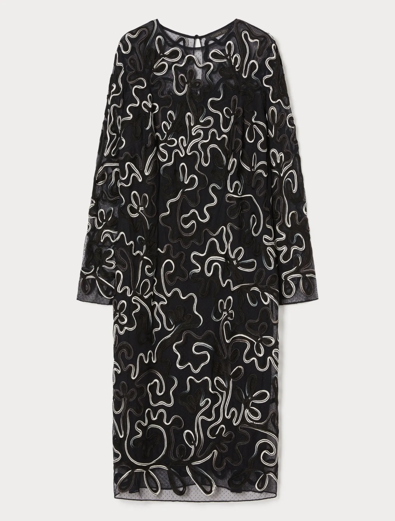 Abito tubino in tulle plumetis