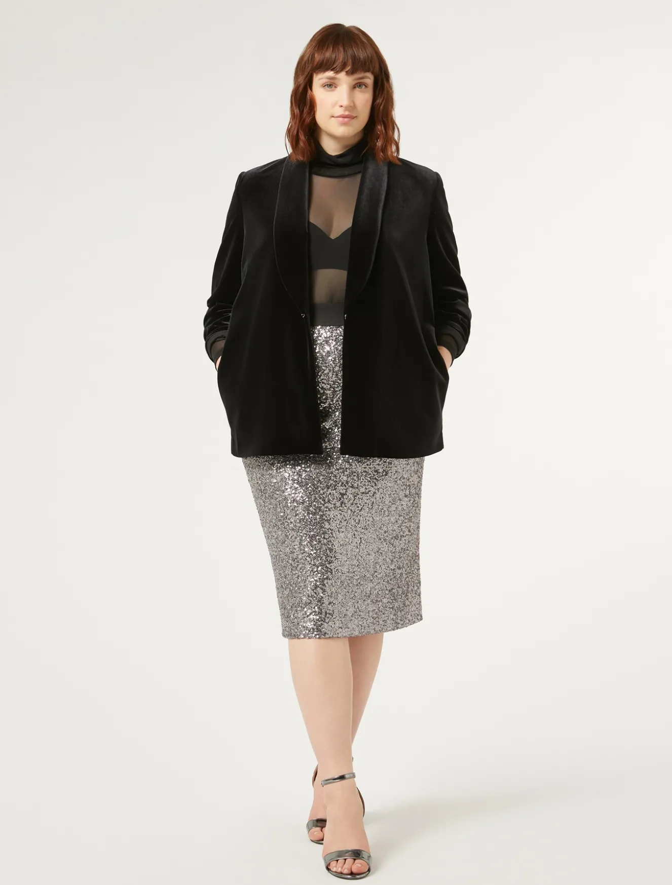 Blazer in ciniglia stretch