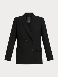 Blazer in crêpe di envers satin