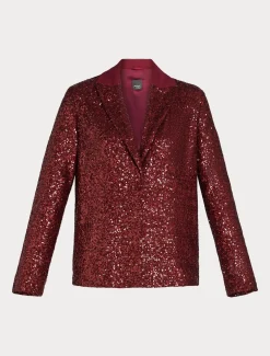 Blazer in tessuto tecnico e paillettes