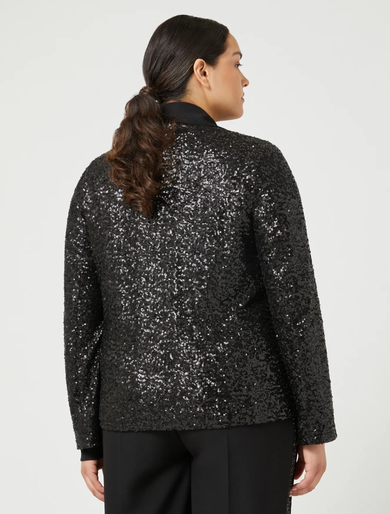 Blazer in tessuto tecnico e paillettes