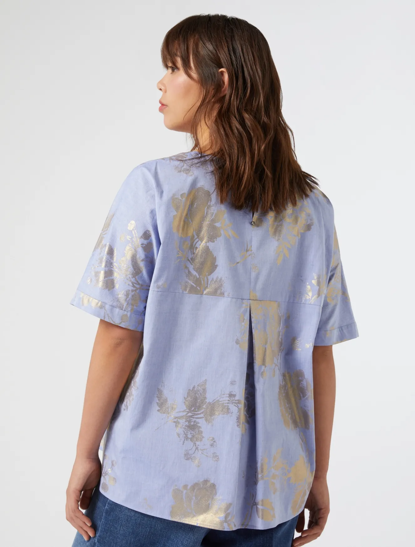 Blusa in chambray di cotone