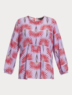 Blusa in crêpe de Chine di seta
