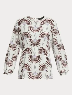 Blusa in crêpe de Chine di seta