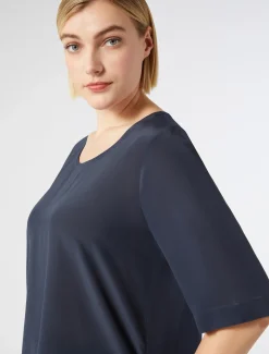 Blusa in crêpe de Chine di seta