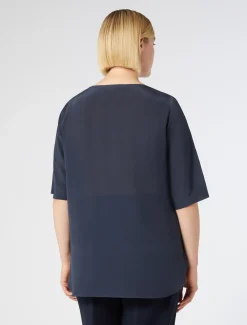 Blusa in crêpe de Chine di seta