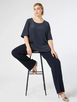 Blusa in crêpe de Chine di seta