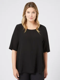 Blusa in crêpe de Chine di seta