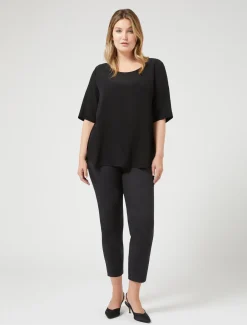 Blusa in crêpe de Chine di seta