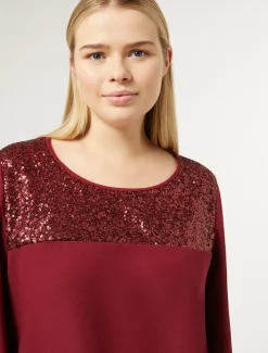 Blusa in crêpe envers satin