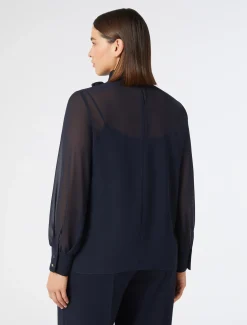 Blusa in crêpe georgette