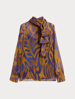 Blusa in georgette di seta