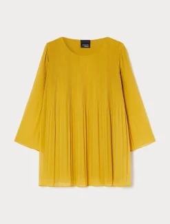 Blusa in georgette plissé