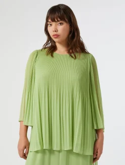 Blusa in georgette plissé